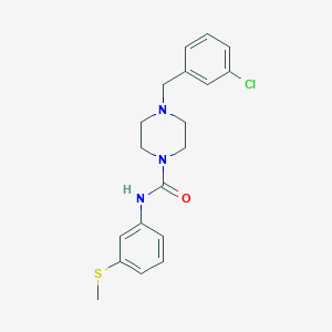 molecular formula C19H22ClN3OS B4749808 4-(3-chlorobenzyl)-N-[3-(methylthio)phenyl]-1-piperazinecarboxamide 