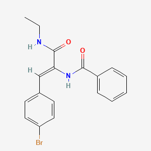 molecular formula C18H17BrN2O2 B4749824 N-{2-(4-bromophenyl)-1-[(ethylamino)carbonyl]vinyl}benzamide 