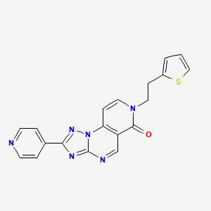 molecular formula C19H14N6OS B4749836 2-(4-pyridinyl)-7-[2-(2-thienyl)ethyl]pyrido[3,4-e][1,2,4]triazolo[1,5-a]pyrimidin-6(7H)-one 