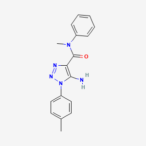 molecular formula C17H17N5O B4749846 5-amino-N-methyl-1-(4-methylphenyl)-N-phenyl-1H-1,2,3-triazole-4-carboxamide 