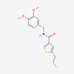 molecular formula C17H21NO3S B4749854 N-(3,4-dimethoxybenzyl)-5-propyl-3-thiophenecarboxamide 