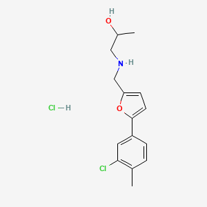 molecular formula C15H19Cl2NO2 B4749860 1-({[5-(3-chloro-4-methylphenyl)-2-furyl]methyl}amino)-2-propanol hydrochloride 