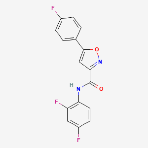 molecular formula C16H9F3N2O2 B4749877 N-(2,4-difluorophenyl)-5-(4-fluorophenyl)-3-isoxazolecarboxamide 