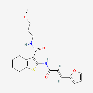 molecular formula C20H24N2O4S B4749915 2-{[3-(2-furyl)acryloyl]amino}-N-(3-methoxypropyl)-4,5,6,7-tetrahydro-1-benzothiophene-3-carboxamide 