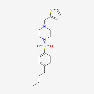 molecular formula C19H26N2O2S2 B4749926 1-[(4-butylphenyl)sulfonyl]-4-(2-thienylmethyl)piperazine 