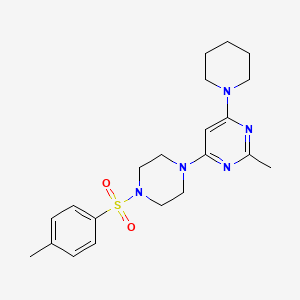 molecular formula C21H29N5O2S B4749950 2-methyl-4-{4-[(4-methylphenyl)sulfonyl]-1-piperazinyl}-6-(1-piperidinyl)pyrimidine 