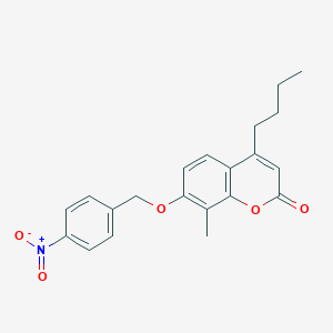 molecular formula C21H21NO5 B4749951 4-butyl-8-methyl-7-[(4-nitrobenzyl)oxy]-2H-chromen-2-one 