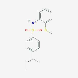 molecular formula C17H21NO2S2 B4749962 4-sec-butyl-N-[2-(methylthio)phenyl]benzenesulfonamide 