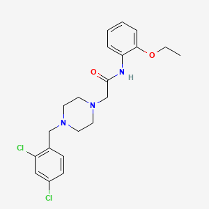 molecular formula C21H25Cl2N3O2 B4749966 2-[4-(2,4-dichlorobenzyl)-1-piperazinyl]-N-(2-ethoxyphenyl)acetamide 
