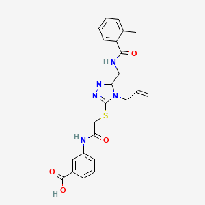 3-({[(4-allyl-5-{[(2-methylbenzoyl)amino]methyl}-4H-1,2,4-triazol-3-yl)thio]acetyl}amino)benzoic acid