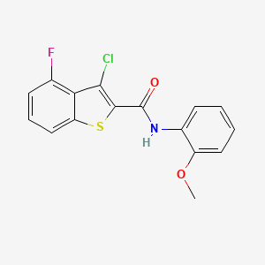 molecular formula C16H11ClFNO2S B4749990 3-chloro-4-fluoro-N-(2-methoxyphenyl)-1-benzothiophene-2-carboxamide 
