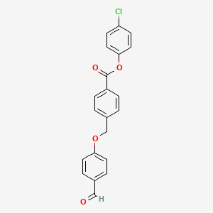 molecular formula C21H15ClO4 B4750000 4-chlorophenyl 4-[(4-formylphenoxy)methyl]benzoate 