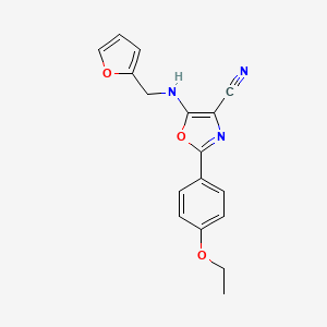 molecular formula C17H15N3O3 B4750012 2-(4-ethoxyphenyl)-5-[(2-furylmethyl)amino]-1,3-oxazole-4-carbonitrile 