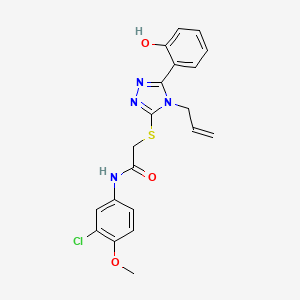 molecular formula C20H19ClN4O3S B4750016 2-{[4-allyl-5-(2-hydroxyphenyl)-4H-1,2,4-triazol-3-yl]thio}-N-(3-chloro-4-methoxyphenyl)acetamide 