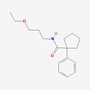 molecular formula C17H25NO2 B4750041 N-(3-ethoxypropyl)-1-phenylcyclopentanecarboxamide 