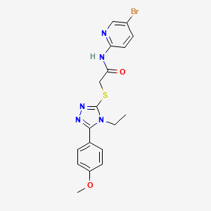 molecular formula C18H18BrN5O2S B4750049 N-(5-bromo-2-pyridinyl)-2-{[4-ethyl-5-(4-methoxyphenyl)-4H-1,2,4-triazol-3-yl]thio}acetamide 