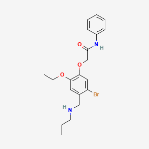 molecular formula C20H25BrN2O3 B4750050 2-{5-bromo-2-ethoxy-4-[(propylamino)methyl]phenoxy}-N-phenylacetamide 