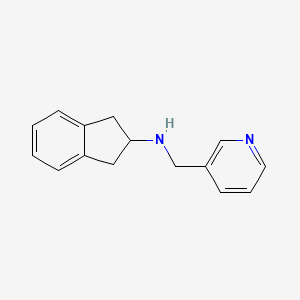 molecular formula C15H16N2 B4750054 2,3-dihydro-1H-inden-2-yl(3-pyridinylmethyl)amine 