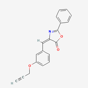 molecular formula C19H13NO3 B4750065 2-phenyl-4-[3-(2-propyn-1-yloxy)benzylidene]-1,3-oxazol-5(4H)-one 