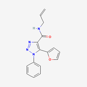 molecular formula C16H14N4O2 B4750068 N-allyl-5-(2-furyl)-1-phenyl-1H-1,2,3-triazole-4-carboxamide 