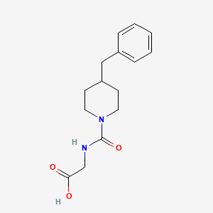 molecular formula C15H20N2O3 B4750076 N-[(4-benzyl-1-piperidinyl)carbonyl]glycine 