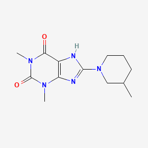 molecular formula C13H19N5O2 B4750094 1,3-dimethyl-8-(3-methyl-1-piperidinyl)-3,7-dihydro-1H-purine-2,6-dione 