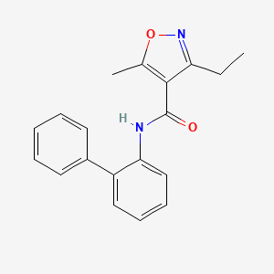 molecular formula C19H18N2O2 B4750123 N-2-biphenylyl-3-ethyl-5-methyl-4-isoxazolecarboxamide 