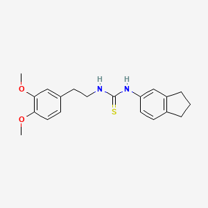 N-(2,3-dihydro-1H-inden-5-yl)-N'-[2-(3,4-dimethoxyphenyl)ethyl]thiourea