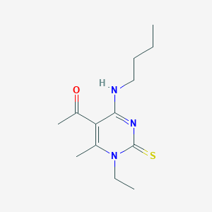 molecular formula C13H21N3OS B4750162 1-[4-(butylamino)-1-ethyl-6-methyl-2-thioxo-1,2-dihydro-5-pyrimidinyl]ethanone 