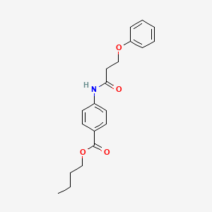 molecular formula C20H23NO4 B4750183 butyl 4-[(3-phenoxypropanoyl)amino]benzoate 