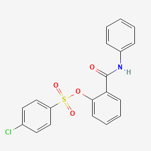 molecular formula C19H14ClNO4S B4750195 2-(anilinocarbonyl)phenyl 4-chlorobenzenesulfonate 