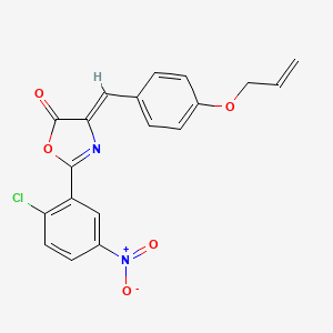molecular formula C19H13ClN2O5 B4750201 4-[4-(allyloxy)benzylidene]-2-(2-chloro-5-nitrophenyl)-1,3-oxazol-5(4H)-one 