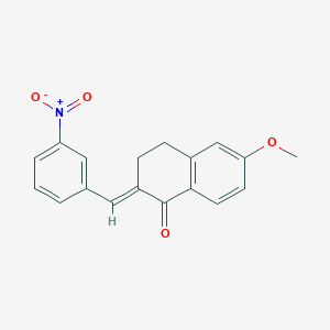 molecular formula C18H15NO4 B4750242 6-methoxy-2-(3-nitrobenzylidene)-3,4-dihydro-1(2H)-naphthalenone 