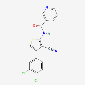 molecular formula C17H9Cl2N3OS B4750258 N-[3-cyano-4-(3,4-dichlorophenyl)-2-thienyl]nicotinamide 