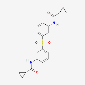 molecular formula C20H20N2O4S B4750273 N,N'-(sulfonyldi-3,1-phenylene)dicyclopropanecarboxamide 