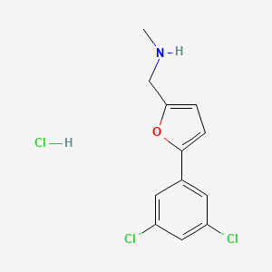 molecular formula C12H12Cl3NO B4750299 {[5-(3,5-dichlorophenyl)-2-furyl]methyl}methylamine hydrochloride 