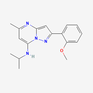 molecular formula C17H20N4O B4750304 N-isopropyl-2-(2-methoxyphenyl)-5-methylpyrazolo[1,5-a]pyrimidin-7-amine 