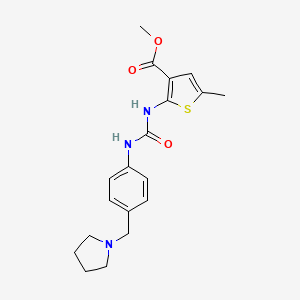 molecular formula C19H23N3O3S B4750331 methyl 5-methyl-2-[({[4-(1-pyrrolidinylmethyl)phenyl]amino}carbonyl)amino]-3-thiophenecarboxylate 