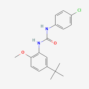 molecular formula C18H21ClN2O2 B4750344 N-(5-tert-butyl-2-methoxyphenyl)-N'-(4-chlorophenyl)urea 