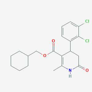 molecular formula C20H23Cl2NO3 B4750353 cyclohexylmethyl 4-(2,3-dichlorophenyl)-2-methyl-6-oxo-1,4,5,6-tetrahydro-3-pyridinecarboxylate 