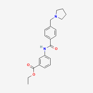 molecular formula C21H24N2O3 B4750361 ethyl 3-{[4-(1-pyrrolidinylmethyl)benzoyl]amino}benzoate 