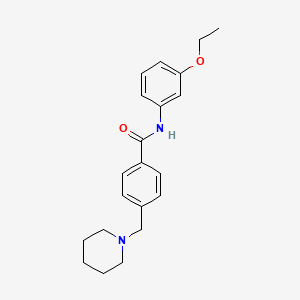 molecular formula C21H26N2O2 B4750368 N-(3-ethoxyphenyl)-4-(1-piperidinylmethyl)benzamide 