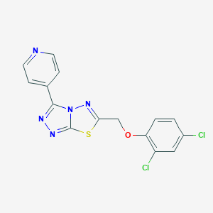molecular formula C15H9Cl2N5OS B475038 2,4-Dichlorophenyl [3-(4-pyridinyl)[1,2,4]triazolo[3,4-b][1,3,4]thiadiazol-6-yl]methyl ether CAS No. 143700-69-0