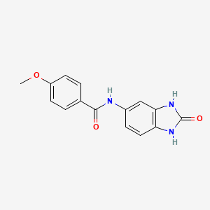 molecular formula C15H13N3O3 B4750400 4-methoxy-N-(2-oxo-2,3-dihydro-1H-benzimidazol-5-yl)benzamide 