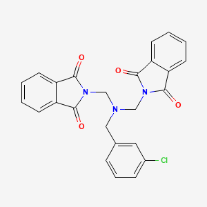 molecular formula C25H18ClN3O4 B4750402 2,2'-[[(3-chlorobenzyl)imino]bis(methylene)]bis(1H-isoindole-1,3(2H)-dione) 