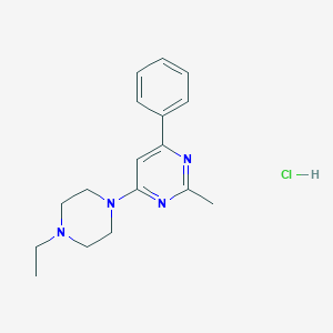 molecular formula C17H23ClN4 B4750417 4-(4-ethyl-1-piperazinyl)-2-methyl-6-phenylpyrimidine hydrochloride 