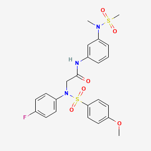 molecular formula C23H24FN3O6S2 B4750433 N~2~-(4-fluorophenyl)-N~2~-[(4-methoxyphenyl)sulfonyl]-N~1~-{3-[methyl(methylsulfonyl)amino]phenyl}glycinamide 