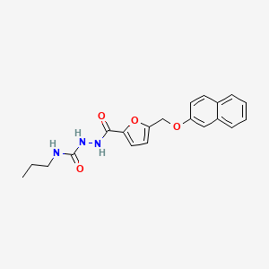 molecular formula C20H21N3O4 B4750439 2-{5-[(2-naphthyloxy)methyl]-2-furoyl}-N-propylhydrazinecarboxamide 