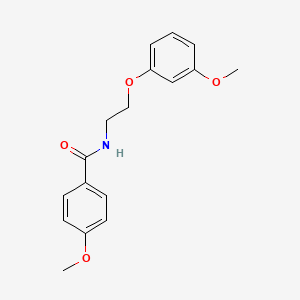 molecular formula C17H19NO4 B4750449 4-methoxy-N-[2-(3-methoxyphenoxy)ethyl]benzamide 