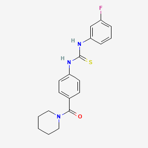 molecular formula C19H20FN3OS B4750453 N-(3-fluorophenyl)-N'-[4-(1-piperidinylcarbonyl)phenyl]thiourea 